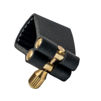 ABRAZADERA CUERO SAXO ALTO ECONÓMICA GOLD