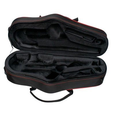 ESTUCHE ATONO SAXO ALTO, CONTORNO ROJO